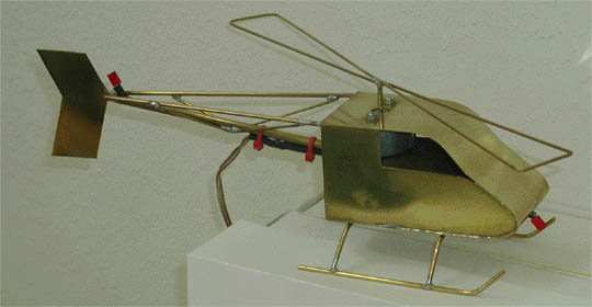 solar helicopter, brass solar helicopter